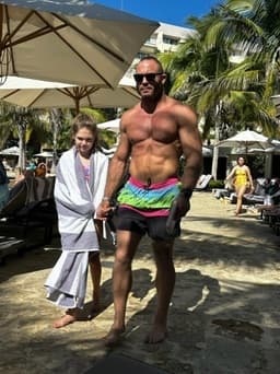 Chris and Maryn on a beach