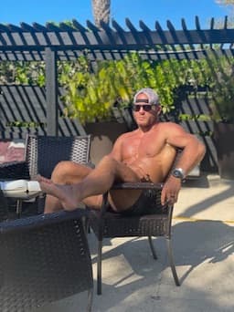Chris in a pool